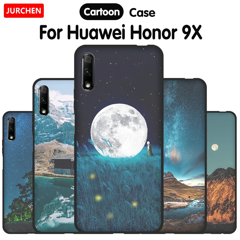 

JURCHEN 6.59" Soft Tpu Silicone Case For Honor 9X Cover For Huawei Honor 9X Case Fashion Print Phone Cover For Huawei Honor 9 X