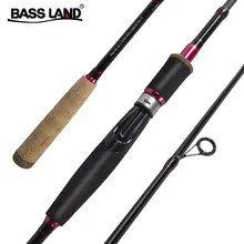 Bassland Steel Rod Carbon Fiber Spinning Fishing Rod 3 Tips 1.8m 4 Tips 2.1m 2.4m 2.7m M Action pesca  for Bass Pike Baitcasting