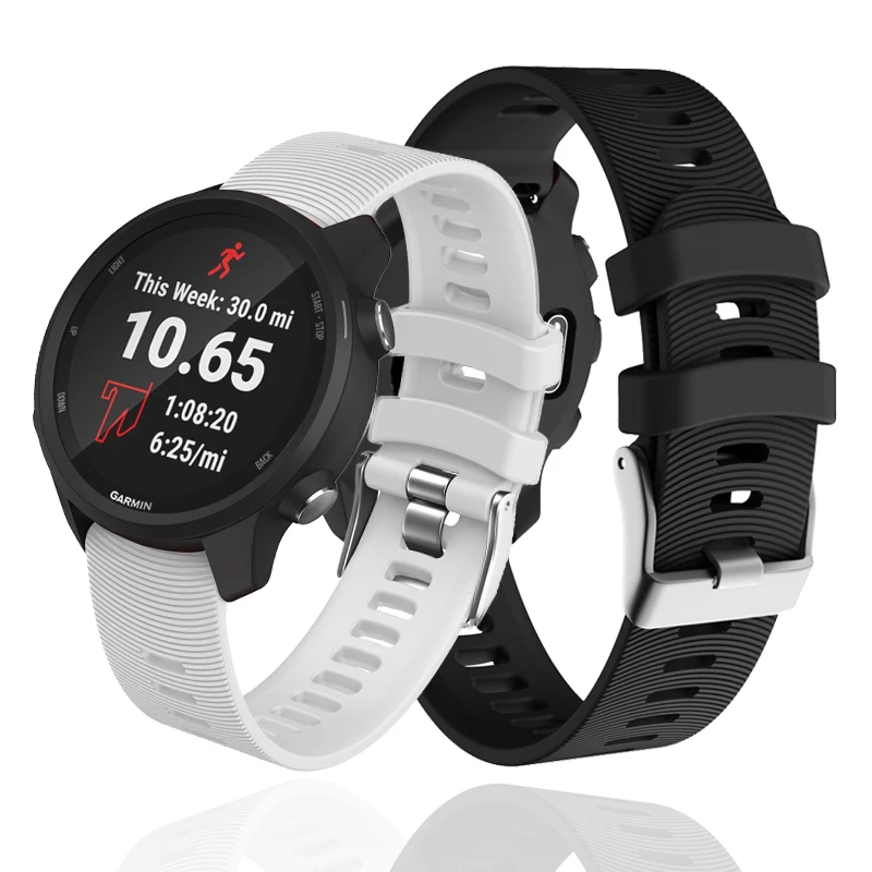 20 мм спортивный силиконовый ремешок для наручных часов Garmin Forerunner 245 245M 645 Vivoactive 3