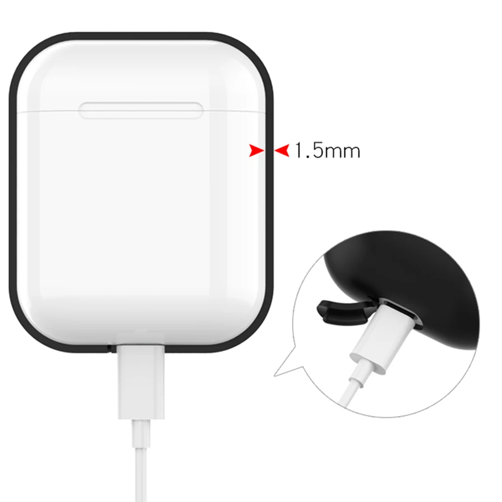 Мягкий силиконовый чехол для Apple Airpods противоударный AirPods Air Pods Чехлы наушников