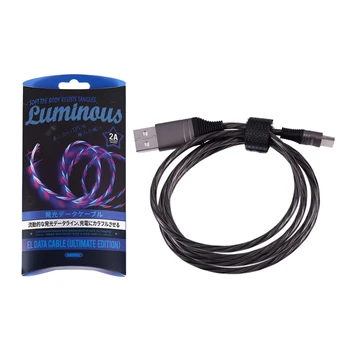 

REMAX RC-130A 1 Meter for Samsung Huawei Millet Type-C Streamer Charging Data Cable, LED Lighting Color DIY Mobile Phone Chargin