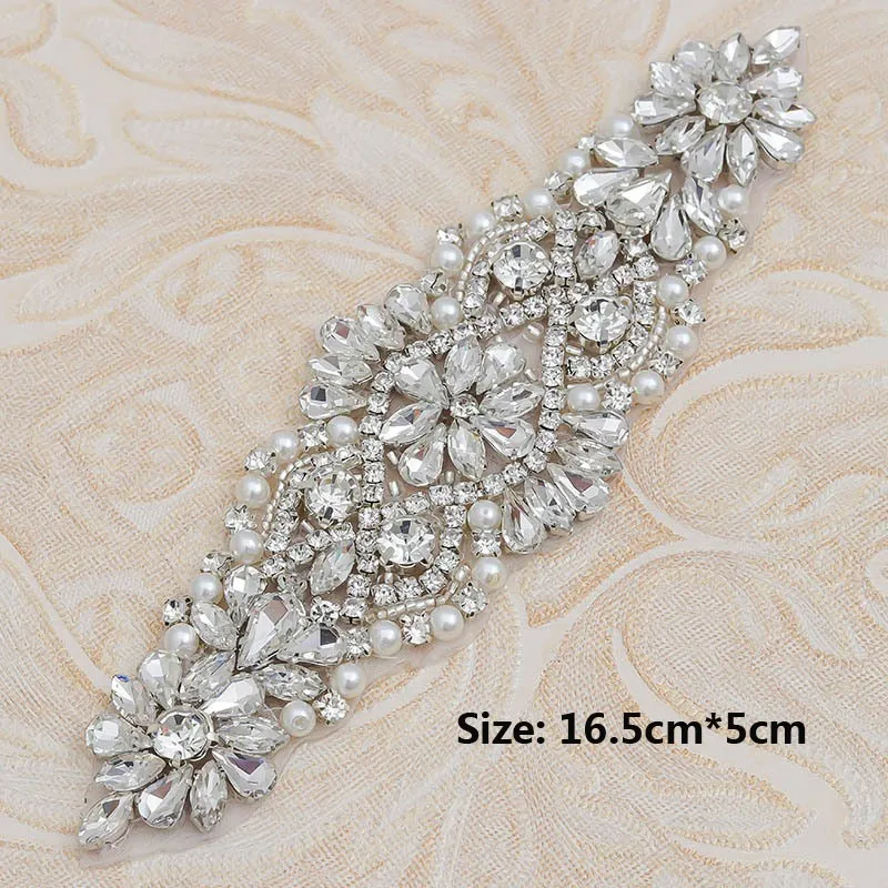 Crystal Wedding Belts Rhinstone Bridal Belt Sash for Wedding Prom Party Bride Accessories Silver Gold Rose Gold Only Applique