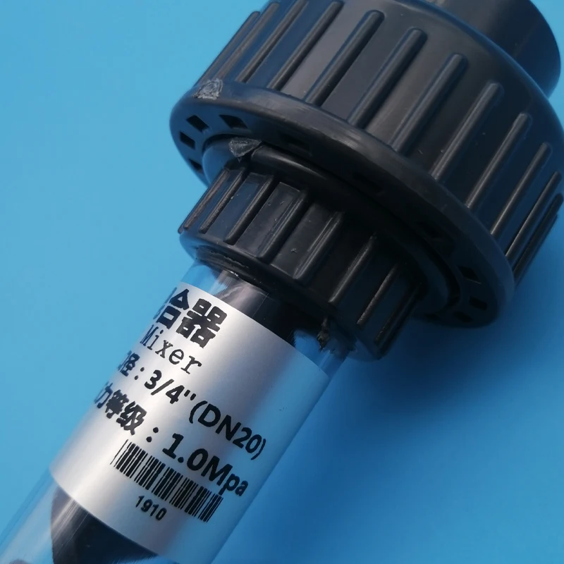 DN20 mixer only НПВХ 1/2 3/4 " 1,25 1,5 2" " 4" высокоэффективное озоновое смесительное ОБОРУДОВАНИЕ Встроенный озоновый статический смеситель с опционным PVDF Вентури - Цвет: DN20 mixer only