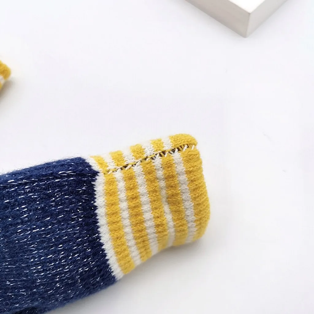 Children Kids Boys Girls Winter Full Finger Gloves Cute Cartoon Carrot Printed Villus Keep Warm Thicken Mittens Gloves#p4