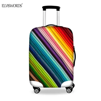 

ELVISWORDS Luggage Cover Colorful Pattern Elastic Zipper Dustproof Covers For 18-32 Inch Suitcase Protector Travel Accessories