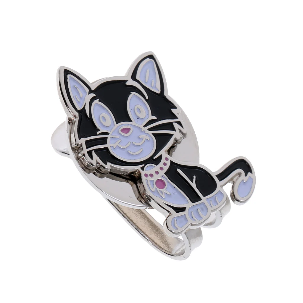 Cute Cat & Dog Golf Ball Markers with Magnetic Golf Hat Clip, Set of 2