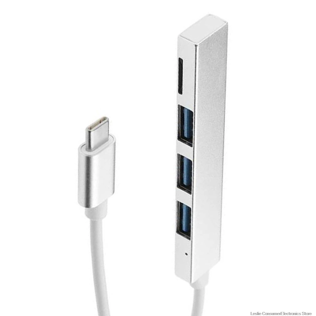 4 в 1 USB 3,1 type-C концентратор к USB 3,0 концентратор из магниевого сплава с картридер слот 3 порта для MacBook Pro/Air