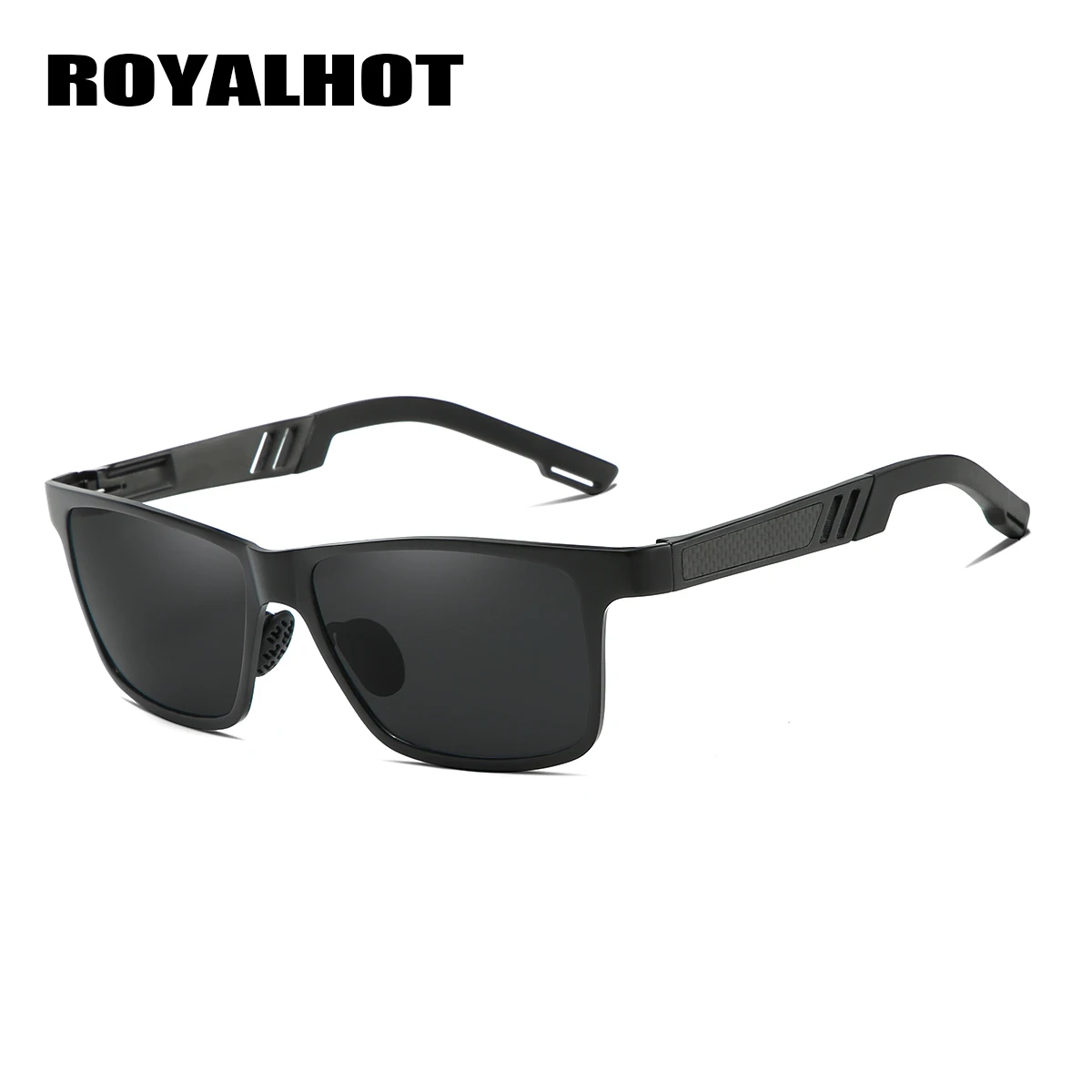 RoyalHot поляризационные солнцезащитные очки для мужчин и женщин с алюминиево-магниевой оправой, солнцезащитные очки для вождения, солнцезащитные очки Oculos masculino, мужские p10030 - Цвет линз: Black