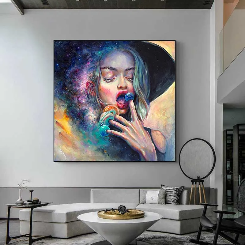 

Colorful Sexy Women Canvas Paintings Oil Painting Modern Abstract Figure Poster and Prints Decorative Wall Picture For Bedroom