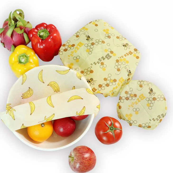 Многоразовый силикон обертывание уплотнение сохранение продуктов в свежем состоянии обертывание крышки стрейч вакуумная пищевая обертка пчелиный воск ткань кухонные инструменты 3 шт./компл. wh