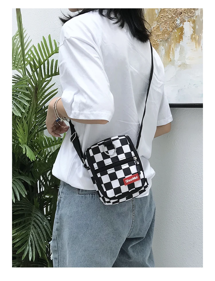 Холщовая Сумка в Корейском стиле, сумка через плечо, хипстерская сумка для мобильного телефона, женская сумка на одно плечо, женская сумка