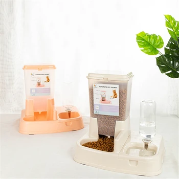 

Pet Automatic Feeder Dog Cat Drinking Water Fountain Large Capacity Food Dispenser Kitten Puppy Feeding Bowl Dish