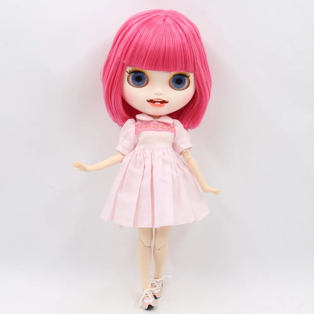 ICY 1/6 Blyth Подгонянная кукла белая кожа и соединение тела с открытым ртом матовое лицо для девочки Подарочная игрушка