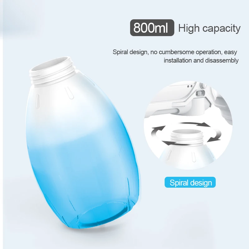 800ml Spray Disinfection Gun Portable Handheld Nano Steam Gun Large Capacity Rechargeable Atomization Disinfection USB Charg