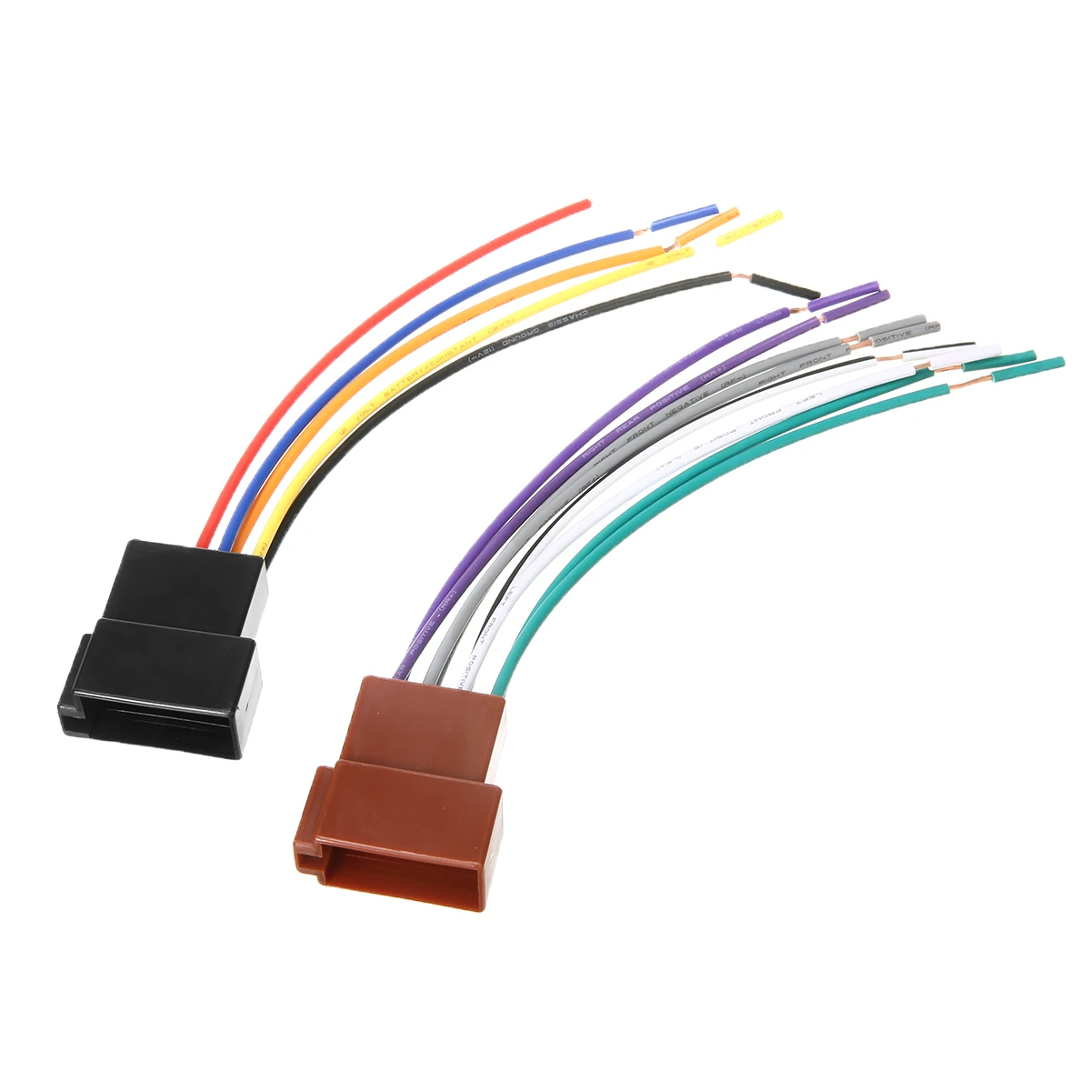 Mayitr 1pc 12V 16CM Universal Car Stereo Female Socket Radio ISO Wire Harness Adapter Connector FOR Power 4 speakers