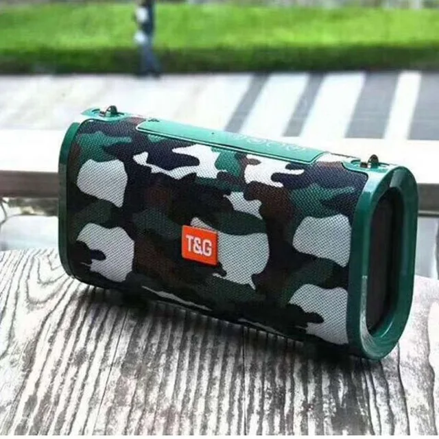 TG123 Waterproof Wireless Bluetooth 4.2 Speaker Super Bass Subwoofer Outdoor Sound Box FM Portable Stereo Speaker+ 16G TF Card - Цвет: camouflage