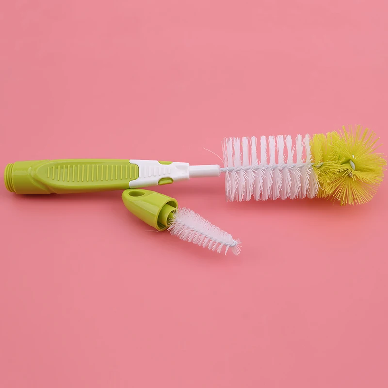 Baby Bottle Brushes Nipple Nylon Bristles Straight Shank Cleaning Brush SetIHDC