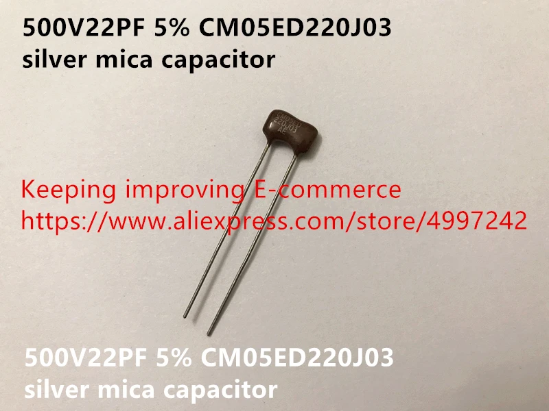 820pf @ 500VDC Condensador de Plata Negro Mica 2 piezas 5/% radial Cap