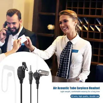 

Air Acoustic Tube Earpiece PTT Mic Headset Radiation-proof Earphone for Vertex Widely Used in Police Army Bodyguards