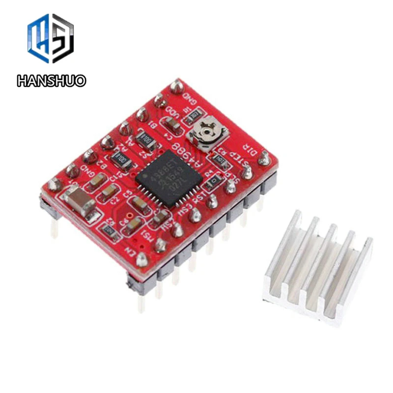 1pcs-Reprap-Stepper-Driver-A4988-Stepper-Motor-Driver-Module-with-Heatsink-for-arduino