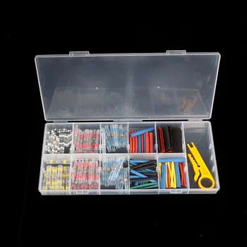 

110pcs Solder Terminals Mixed Heat Shrink Connectors Waterproof Solder Sleeve Tube Electrical Wire Insulated Butt Connectors Kit