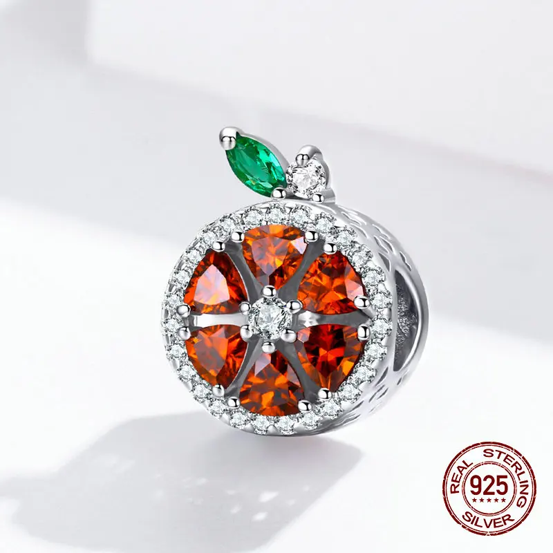 Womak подходит для оригинальных браслетов Pandora Подвески DIY бусины грейпфрут серебро 925 пробы Роскошные ювелирные изделия для женщин