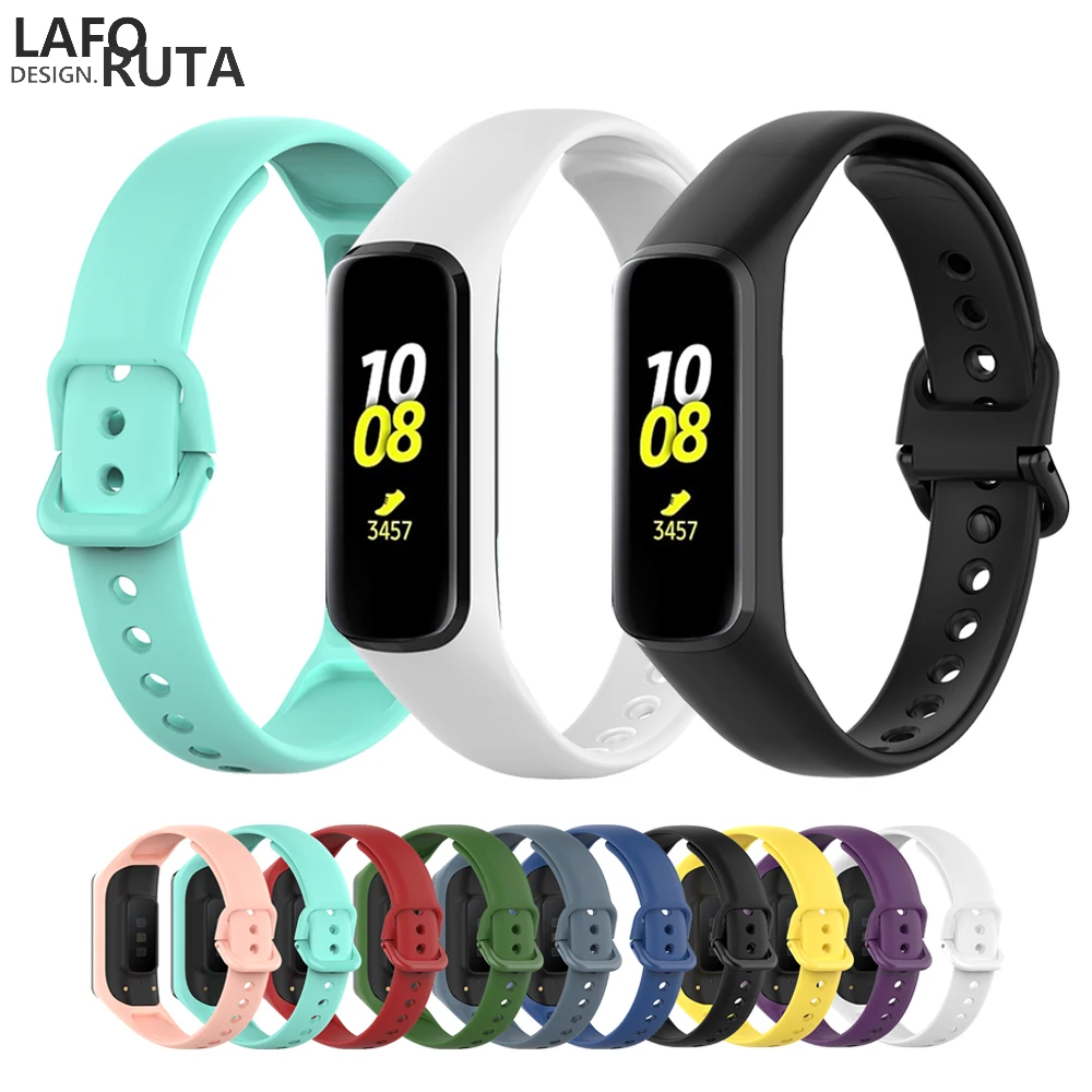Силиконовый ремешок Laforuta для Galaxy Fit e резиновый спортивный браслет Samsung R375 женский
