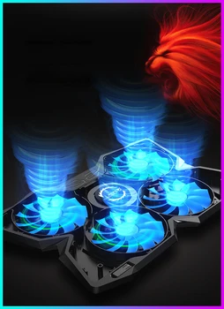 

NEW Laptop Cooler Laptop Cooling Pad Notebook Gaming Cooler Stand with Four Fan and 2 USB Ports for 14-17inch Laptop