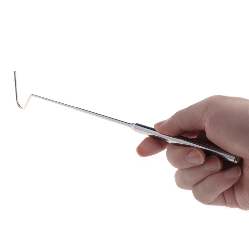 Snake Hook Stainless Steel Silver Adjustable Long Handle Catching Tool Trap Tong
