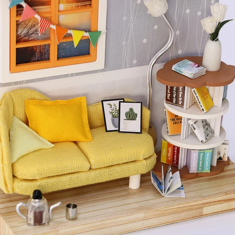 Кукольный дом DIY Миниатюрный Кукольный дом модель деревянные игрушки дом ручной работы с мебелью сборные наборы игрушки детские подарки на день рождения