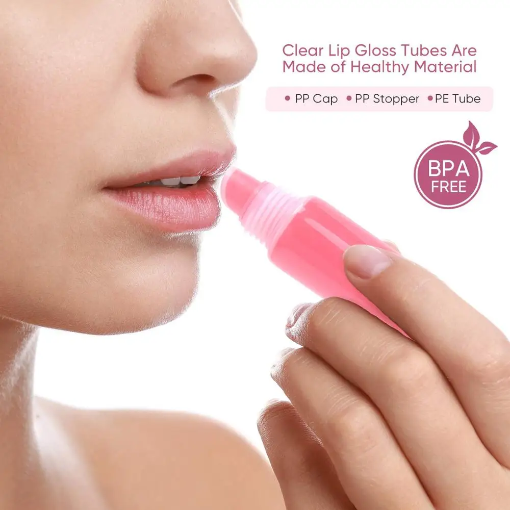 

Wholesale Empty Lipstick Tube Clear Lip Gloss Container Lip Balm Soft Tube Makeup Squeeze Bottles Refillable Cosmetic Containers
