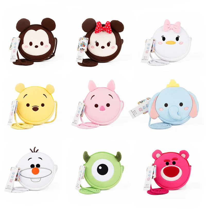 Genuine Disney Plush Bag Mini Mickey Minnie Animal Wallet Money Toys Kids Phone Bag Dolls Girls Boys Children's Birthday Gifts