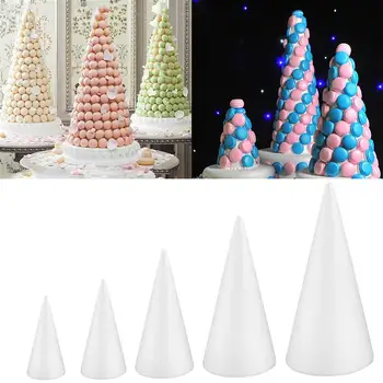 

Foam Cone DIY Multi-use Blank Cake Dummy Christmas Tree Cone Craft Cone for Kids