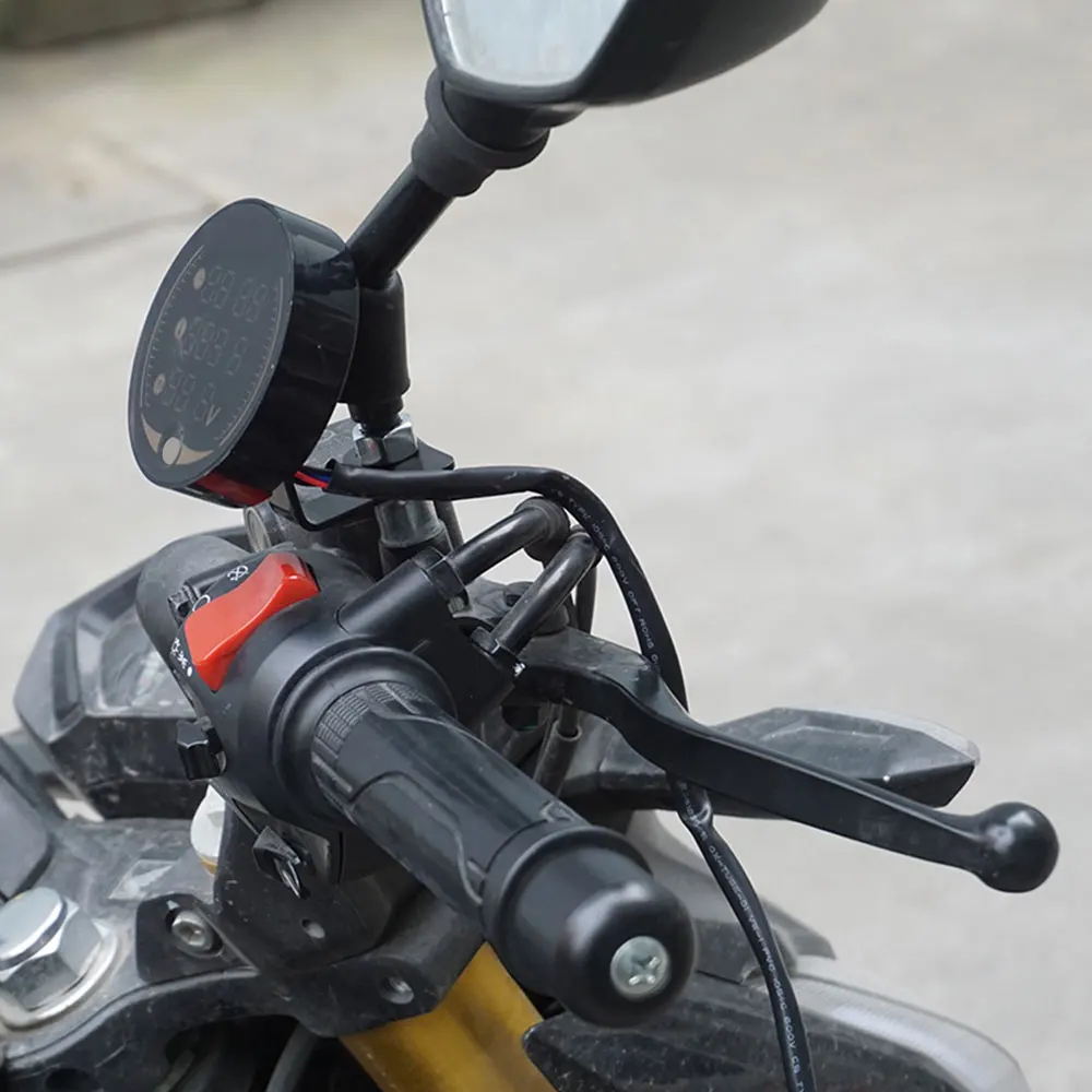 Мотоциклетный одометр Напряжение Дисплей Водонепроницаемый Напряжение метр электронные цифровые часы с термометром 3in1 DC 9 V-24 V прочный