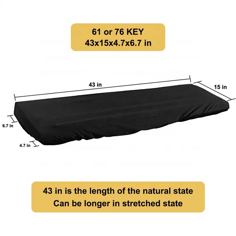  61 keyboards Piano Dustproof Cover Pleuche Digital Macrame Universal Upright Vertical Cover Piano