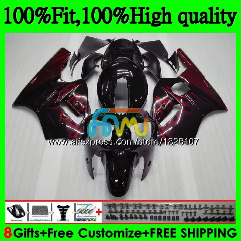 Инъекции для KAWASAKI ZX1200 C Красный огонь Горячие ZX 1200 12R 1200CC 00 01 20BS. 4 ZX 12 R ZX-12R ZX12R 00 01 2000 2001 OEM обтекатели