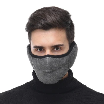 

2 In 1 Warm Mouth Mask Earmuffs Breathable Ears Protective Windproof Mouth Cover Face Mouth Mask For Outdoor Riding