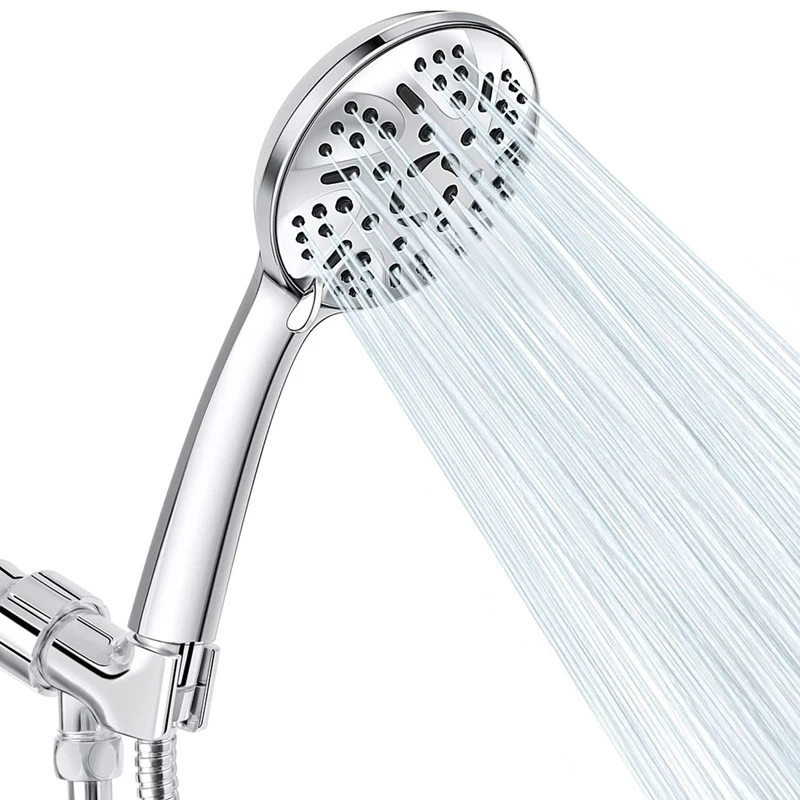High Pressure Shower Head with 60 inch Hose Universal Handheld Shower Head with 