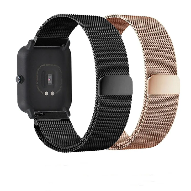 Металлический ремешок Миланская петля для Xiaomi Huami AMAZFIT Stratos 2 2s Pace 22 мм браслет Amazfit
