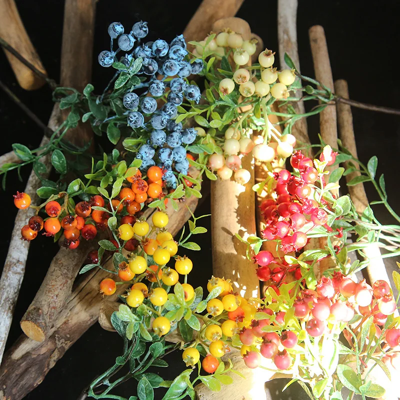 Preserved bouquet artificial fruit artificial plant Christmas wedding home decoration 1 bunch artificial plants artificial flowers artificial fruits and vegetables
