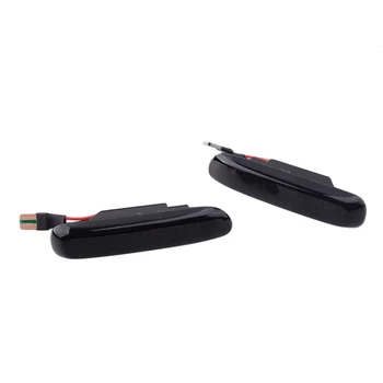 

12V 1Pair Black Lens Dynamic LED Side Marker Fender Light Turn Signal Lamp Fit for BMW 3 Series E46 1999 2000 2001