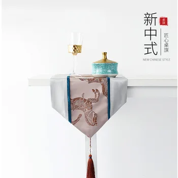 

Horse Pattern Jacquard Table Runner Classical New Chinese Style Table Flag High-grade Patchwork Tabel Cover Dining Table Cover