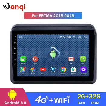 

4G Lte All Netcom 9 inch wanqi 8.0 GPS Navigation System for 2018-2019 Suzuki ERTIGA with Bluetooth USB WIFI support SWC 1080P