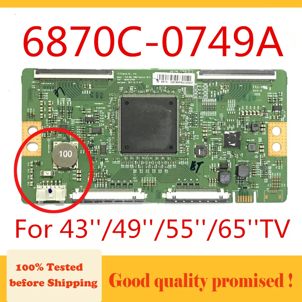 

6870C-0749A TCON Board For TV LC650EQL-SLA1 120HZ 4K Logic Board LG TV Tcon Board Original Display Equipment V18 UHD 6870C 0749A