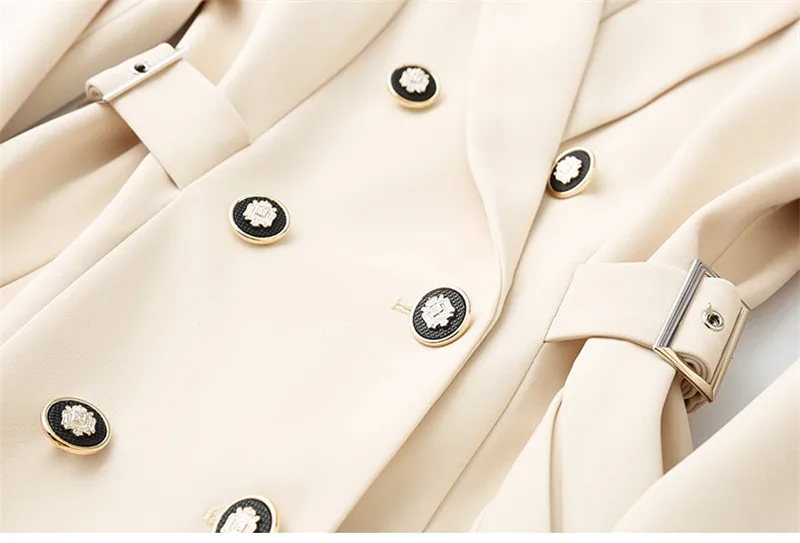 Высококачественный дизайнерский женский осенний пиджак в деловом стиле для подиума, офисный женский двубортный пиджак, женские куртки, пальто