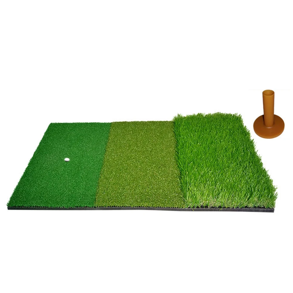 Outdoor Putter Grass Pad with Tee Holder Golf Swing Exerciser Mat Multi