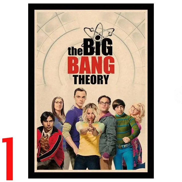 Черный Идеальный JLThe Big Bang Theory Young Sheldon винтажные Плакаты для дома/бара/гостиной Декор из крафт-бумаги высокого качества плакат HBA46 - Цвет: Черный