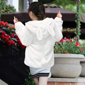 

Winter New Lamb Fur Coat Female Korea Plus Velvet Thick Coat In The Long Section Thick Velvet Hooded Cardigan Bat Sleeve Coat