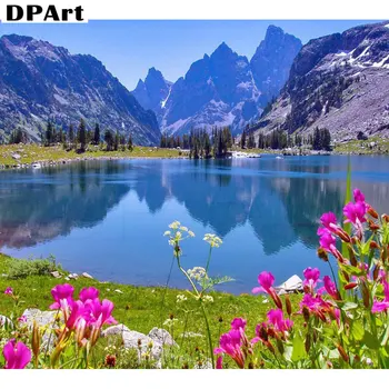 

Daimond Painting 5D Full Square/ Round Natural Scenery Lake Diamond Embroidery Rhinestone Crystal Cross Stitch Mosaic Decor M105