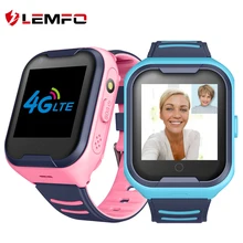 LEMFO-reloj inteligente G4H 4G para niños, dispositivo con GPS, Wifi, tarjeta SIM, cámara, videollamada, resistente al agua, para bebés y Android IOS
